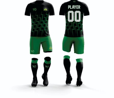 Birchgrove Football Kit Black & Green