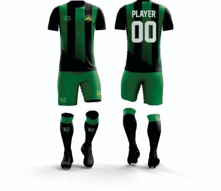 Birchgrove Football Kit Black & Green